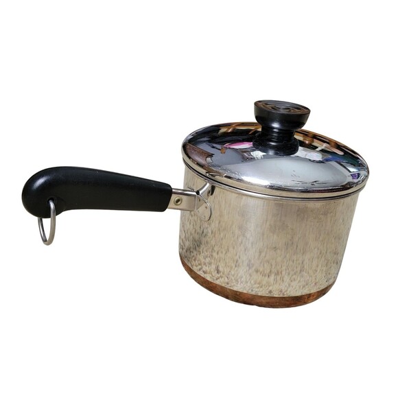 Vintage Revere Ware 1.5 Quart Saucepan Pan Pot Copper Bottom w/ Lid Clinton, IL - Picture 1 of 8